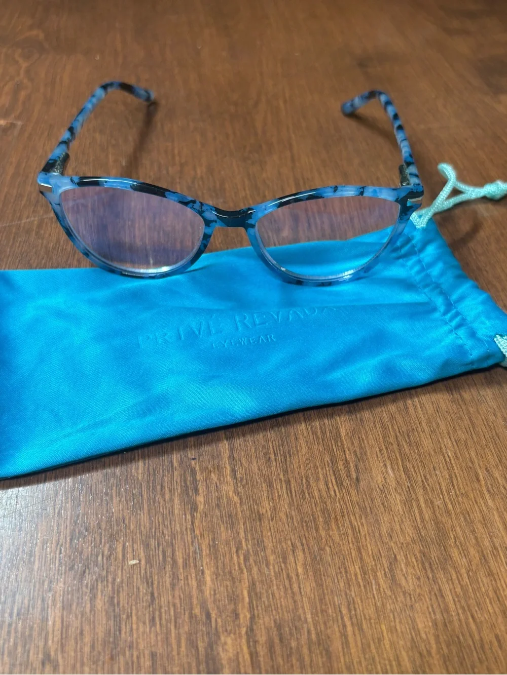 Blue Tortoiseshell Cat Eye Sunglasses